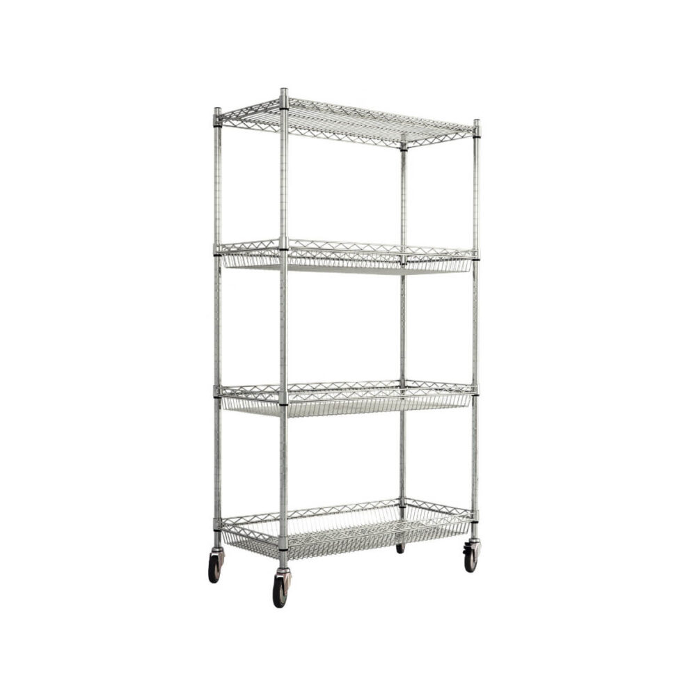 Trolley With Basket Shelves